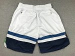 NBA Minnesota Timberwolves just don shorts blanc